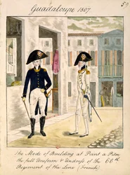 Uniforms of the 66th Regiment of the Line in Pointe a Pitre, Guadeloupe